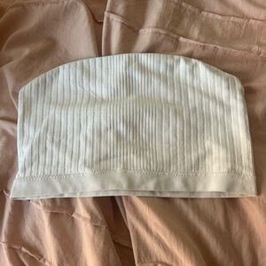 Garage White Ribbed Crop Top